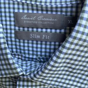 Cremieux Blue Long Sleeve Button-Up Sz XL Slim Fit 100% Cotton